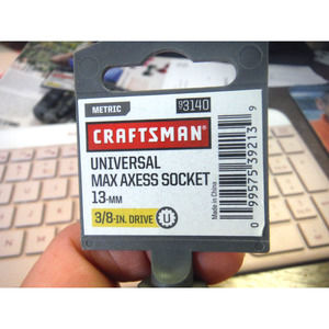 CRAFTSMAN Socket Universal Max Axess 3/8" Drive 13-mm PassThrough 3140